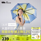 蕉下（beneunder）太阳伞防紫外线夏季遮阳伞晴雨两用伞双层三折防晒伞防晒小黑伞 曲兰