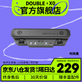 德博声学（X2 DOUBLE）DOUBLE民谣木吉他拾音器 X0 免开孔可打板舞台演出连音箱USB充电 X0 时尚黑 有线拾音器
