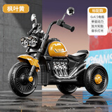 瀚圣童儿童电动摩托车儿童摩托车3-6岁儿童电动车玩具车可坐人儿童车 标配黄|6V4.5A电瓶+单驱+音乐