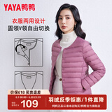 鸭鸭（YAYA）轻薄羽绒服女短款休闲内胆薄款冬季内搭保暖新国标外套KX 格调紫色 XL