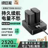 绿巨能（llano）适用松下s9相机电池DMW-BLK22电池LUMIX S5M2/S5M2X/S5/S5K/GH6/GH5M2/G9M2单反微单相机配件套装