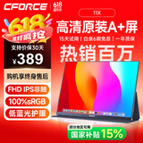 CFORCE便携显示器4K 笔记本电脑 办公副屏Macbook外接屏 Ps5游戏便携屏幕 手机投屏显示屏NS便携式扩展屏 15.6寸FHD 大师级调色【11X】王牌爆款