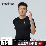马孔多（macondo）男子短袖T恤7代 马拉松跑步训练运动上衣 吸湿速干 黑色 XL 