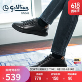 金利来（goldlion）男鞋时尚个性耐磨板鞋舒适系带休闲鞋55323073901A-黑色-41码