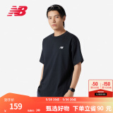 NEW BALANCE NB 官方短袖T恤男款运动休闲百搭纯色打底圆领上衣 BK MT41509 2XL