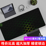 灵蛇(LINGSHE)鼠标垫900*400*2超大号加厚办公游戏鼠标垫学生电脑桌垫 精密锁边 P55  壁垒绿