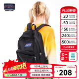 JANSPORT杰斯伯双肩包女学生26L书包男运动休闲背包520 4QUT008 爵士黑-侧边袋