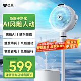 贝昂空气循环扇静音卧室客厅电风扇智能语音节能大风力直流变频家用风扇台式桌面电风扇3D摇头 SF3 Pro鸿蒙智联【功能升级】