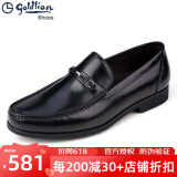 金利来（Goldlion）男鞋2025新款商务正装鞋皮鞋男休闲鞋男士皮鞋豆豆鞋透气软底软皮 黑色皮鞋G515310502AAA 41