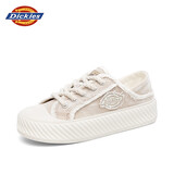 Dickies女士帆布鞋潮流休闲鞋子布鞋低帮百搭平底鞋 卡布奇诺 37