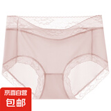 【山茶花美肤】女士内裤聚乳酸无痕抑菌女高级性感蕾丝三角内裤 樱花粉1条 L