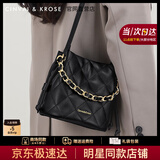 CinvaiKrose官网单肩包包女包2025年新款女士斜挎包菱格水桶包手提包生日礼物 CK女包-黑色【送女友老婆走心】