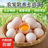 京喜加农家新鲜散养鸡蛋单枚40g正负5g谷饲蛋初生蛋溏心蛋早餐生鲜买菜 6枚