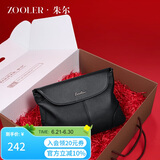 朱尔包包女包头层牛皮中年妈咪包软皮斜挎包生日礼物实用礼盒装
