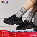 斐乐（FILA）女鞋帆布鞋LAVA胖胖底厚高底增鞋板鞋帆布鞋休闲鞋 黑-BK 40