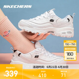 斯凯奇（Skechers）小白熊丨老爹鞋男女同款革面复古潮流休闲学生跑步运动鞋小白鞋 女款-黑标小白熊/WBK 38