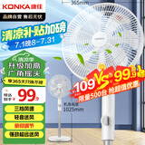 康佳（KONKA）电风扇七叶柔和轻音大风量落地扇家用风扇节能低噪交流定频电扇广角摇头 KF-L17D(升级款）