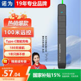诺为绿光翻页笔可充电 PPT激光笔教师用投影 多媒体无线演示器 教学课件演讲会议电子教鞭笔 N75绿光黑