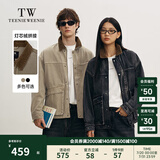 Teenie Weenie Men【男女同款】小熊男装牛仔夹克2025年春季新款拼接外套 卡其色 L