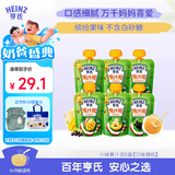 亨氏（Heinz）宝宝婴儿辅食水果苹果香芒香蕉黑加仑各3种口味果汁泥套装 120g*6