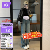 婧麒（JOYNCLEON）孕妇裤春季休闲外穿打底阔腿牛仔裤小个子 复古蓝XXL jyk26751