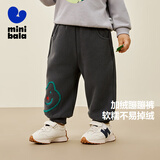 迷你巴拉男女童摇粒绒裤子婴儿卫裤初春保暖宝宝加绒长裤棉裤2025秋冬新品