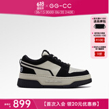 GG-CC真皮女鞋新款复古脏脏鞋潮流厚底设计感小白鞋休闲板鞋  G22X9773 黑色 38
