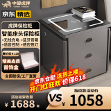虎牌保险柜家用智能床头保险柜隐形式无线充电小型木质抽屉全钢防盗一体隐藏式保险箱密码指纹解锁 【高配款】灰色（轻奢功能+蓝牙音箱+语音控制) APP智控款(钥匙/密码/指纹/远程解锁)