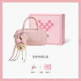toutou送女朋友礼物2025女包仿植鞣保龄球包斜挎包小方包女朋友六一礼物