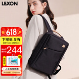 乐上（LEXON）时尚轻便双肩背包13.3英寸书包商务笔记本电脑包女士旅行包梦幻黑