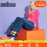 Melissa（梅丽莎）新款时尚编织女士简约通勤果冻罗马凉鞋32408 哑光黑色 39