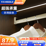 悍高（HIGOLD）衣柜挂衣杆橱柜杆晾衣杆钴铂金1000柜（内宽1015-1023mm）带管座