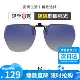 海伦凯勒墨镜夹片 几何大框时尚夹片 开车驾驶专用近视太阳镜夹片HP823C17