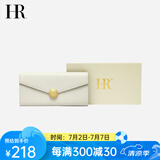 HR赫莲娜女包钱包女长款真皮轻奢牛皮钱夹子时尚女士手拿包礼盒装 白色