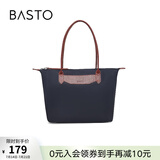 百思图冬季商场同款时尚潮流通勤大容量单肩包斜挎女X2847DX2 黑/棕 F