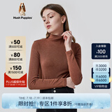 Hush Puppies暇步士女装秋中高领长袖打底衫T恤 170中啡 XS