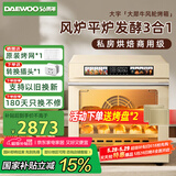 大宇（DAEWOO）商用风炉平炉发酵三合一实时温度可调家用私房烘焙面包专用烤箱大容量56L KX11 奶白色