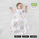 贝肽斯睡袋婴儿夏天空调房宝宝睡袋新生儿童一体防踢被幼儿防惊跳连体衣 【短袖】（前2后2 30℃+）乔兔 M码 建议身高65-85cm