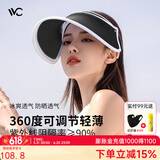 VVC成毅同款遮阳帽夏季男女户外骑行太阳帽女神帽遮脸防紫外线防晒帽 【青春款】暮色黑 可调节