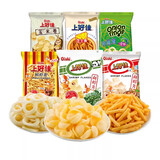 上好佳鲜虾片虾条洋葱圈玉米卷80g薯片芝士条好吃的膨化零食小吃 鲜虾片80g*4包