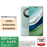 HUAWEI Mate 60 Pro 旗舰新品手机 【现货速发】卫星通话 超可靠玄武架构 华为鸿蒙智能手机 雅川青 12G+512GB【全网通】