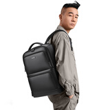 WILLIAMPOLO保罗新款英伦风真皮男士双肩包商务背包头层牛皮多功能旅行电脑包 商务双肩包（放16.5英寸电脑包）