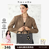 纽芝兰（NUCELLE）黑色鸭子托特包包女2025容量上课通勤手提单肩大包生日520礼物