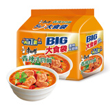 康师傅 方便面 大食袋香辣牛肉面五连包144g*5 泡面袋装速食 方便食品