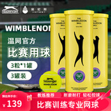 史莱辛格网球温网官方用球豹子球耐打高弹训练球专业比赛球练习球铁罐装 3粒装-3筒【340971】