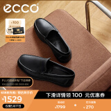 爱步（ECCO）豆豆鞋男 乐福鞋一脚蹬皮鞋商务休闲鞋牛皮男鞋 S轻巧莫克540514 黑色54051401001 39