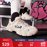 FILA 斐乐猫爪鞋4代女鞋老爹鞋情侣运动鞋复古时尚休闲鞋网面透气 【女款】古白色/白天鹅-AW 39