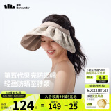 蕉下（beneunder）遮阳帽子防晒帽女防紫外线太阳帽贝壳空顶帽便携TS550杏米