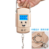 酷贝 手提秤精准手提电子秤弹簧秤便携式电子称50kg公斤行李称重器婴儿快递员克称水果食物小磅秤 土豪金带卡槽