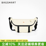 BAGSMART斜挎包潮牌男生胸包运动腰包骑行男士包包女饺子包挎包背包单肩包 奶油黄